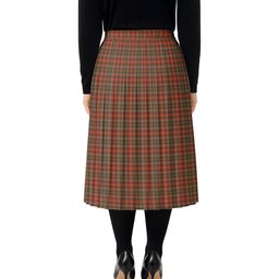 ScotsTee Shop Scottish MacKintosh Hunting Weathered Tartan Pleated Midi Skirt