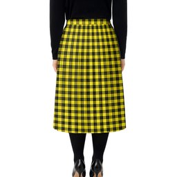 ScotsTee Shop Scottish MacLeod of Lewis Modern Tartan Pleated Midi Skirt