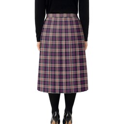 ScotsTee Shop Scottish MacDonald Pattern of Plaids Tartan Pleated Midi Skirt