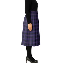 ScotsTee Shop Scottish MacIver of Strome Tartan Pleated Midi Skirt