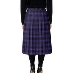 ScotsTee Shop Scottish MacIver of Strome Tartan Pleated Midi Skirt