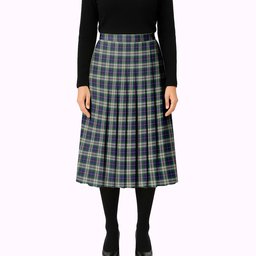 ScotsTee Shop Scottish MacLeod Of Californian Tartan Pleated Midi Skirt