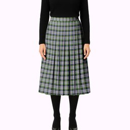 ScotsTee Shop Scottish Macnaghten Dress Tartan Pleated Midi Skirt
