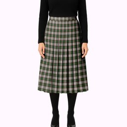 ScotsTee Shop Scottish MacKinnon Dress Tartan Pleated Midi Skirt