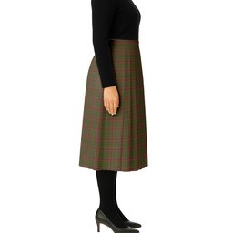 ScotsTee Shop Scottish MacGillivray Hunting Tartan Pleated Midi Skirt
