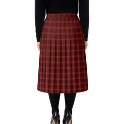 ScotsTee Shop Scottish MacDonald of Ardnamurchan Tartan Pleated Midi Skirt