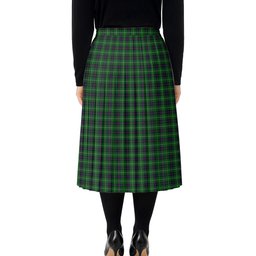 ScotsTee Shop Scottish MacDonald of The Isles Tartan Pleated Midi Skirt