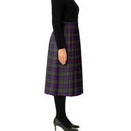 ScotsTee Shop Scottish MacDonald of Clanranald Tartan Pleated Midi Skirt