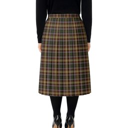 ScotsTee Shop Scottish MacKay of Strathnaver Tartan Pleated Midi Skirt