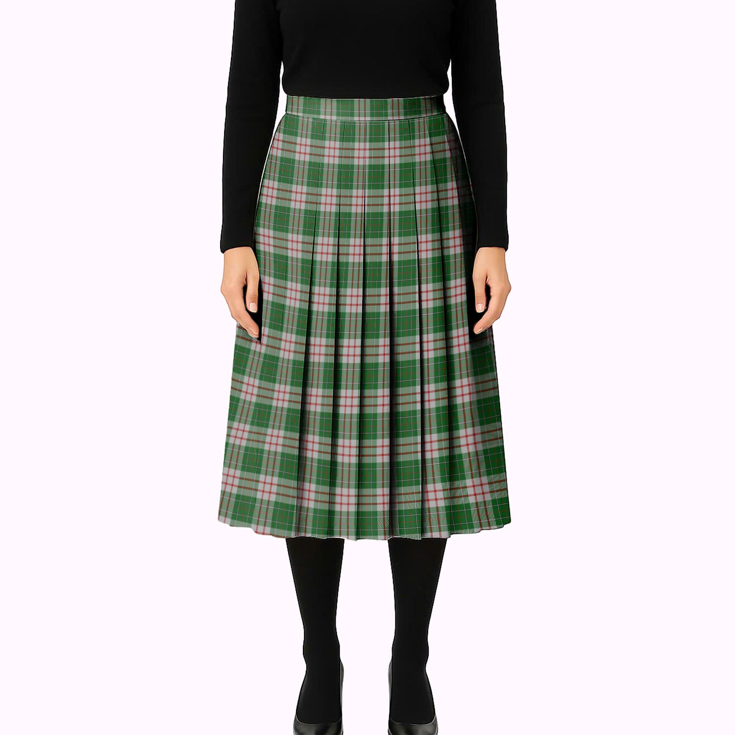 ScotsTee Shop Scottish MacDiarmid Dress Tartan Pleated Midi Skirt