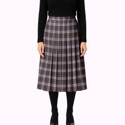 ScotsTee Shop Scottish MacDonald Dress Modern Tartan Pleated Midi Skirt