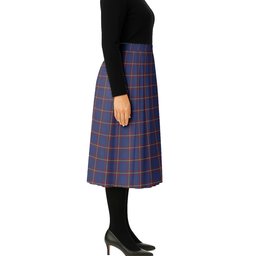 ScotsTee Shop Scottish MacLaine of Lochbuie Tartan Pleated Midi Skirt