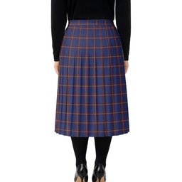 ScotsTee Shop Scottish MacLaine of Lochbuie Tartan Pleated Midi Skirt