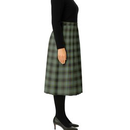 ScotsTee Shop Scottish MacIver Family Tartan Pleated Midi Skirt