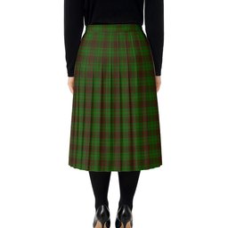 ScotsTee Shop Scottish MacAlister of Glenbarr Hunting Tartan Pleated Midi Skirt