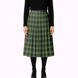 ScotsTee Shop Scottish Lorne Marquis of Tartan Pleated Midi Skirt