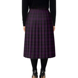 ScotsTee Shop Scottish Leonard Hunting Tartan Pleated Midi Skirt