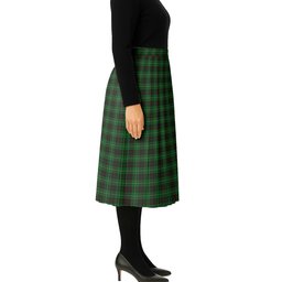 ScotsTee Shop Scottish MacAulay of Lewis Tartan Pleated Midi Skirt