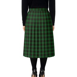 ScotsTee Shop Scottish MacAulay of Lewis Tartan Pleated Midi Skirt