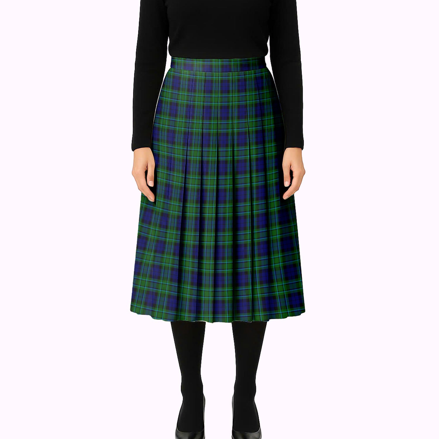 ScotsTee Shop Scottish MacCallum Modern SC Tartan Pleated Midi Skirt