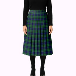 ScotsTee Shop Scottish MacCallum Modern SC Tartan Pleated Midi Skirt