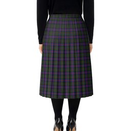 ScotsTee Shop Scottish MacCallum of Berwick Tartan Pleated Midi Skirt