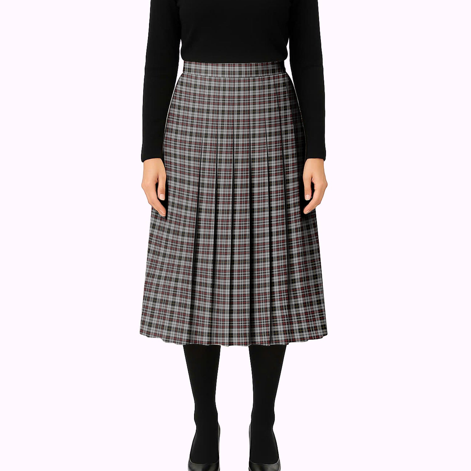 ScotsTee Shop Scottish Little Arisaid Tartan Pleated Midi Skirt