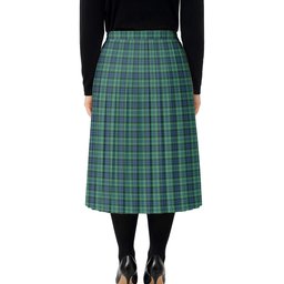 ScotsTee Shop Scottish MacNeill of Colonsay Ancient Tartan Pleated Midi Skirt