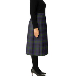 ScotsTee Shop Scottish Lumsden Hunting Tartan Pleated Midi Skirt