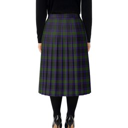 ScotsTee Shop Scottish Lumsden Hunting Tartan Pleated Midi Skirt