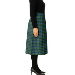 ScotsTee Shop Scottish MacLeod of Skye Tartan Pleated Midi Skirt
