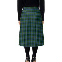 ScotsTee Shop Scottish MacLeod of Skye Tartan Pleated Midi Skirt