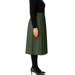 ScotsTee Shop Scottish Matheson Hunting Highland Tartan Pleated Midi Skirt