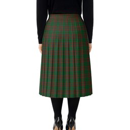 ScotsTee Shop Scottish Matheson Hunting Highland Tartan Pleated Midi Skirt