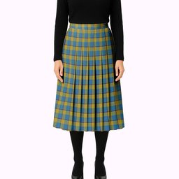 ScotsTee Shop Scottish Oliver Dress Pink Tartan Pleated Midi Skirt