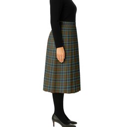 ScotsTee Shop Scottish MacTavish Hunting Tartan Pleated Midi Skirt