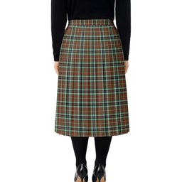 ScotsTee Shop Scottish Thompson Hunting Modern Tartan Pleated Midi Skirt