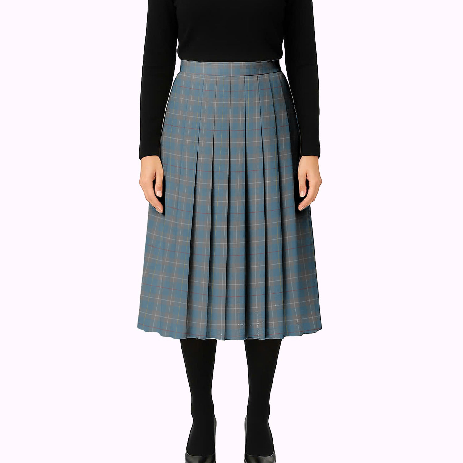 ScotsTee Shop Scottish McKerrell of Hillhouse Dress Tartan Pleated Midi Skirt