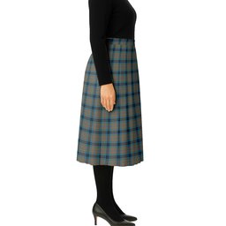 ScotsTee Shop Scottish Thompson Hunting Ancient Tartan Pleated Midi Skirt