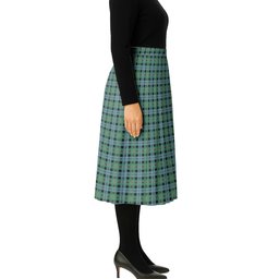 ScotsTee Shop Scottish Melville Modern Tartan Pleated Midi Skirt