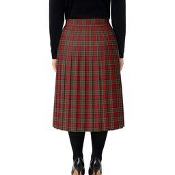 ScotsTee Shop Scottish Stewart Royal Tartan Pleated Midi Skirt