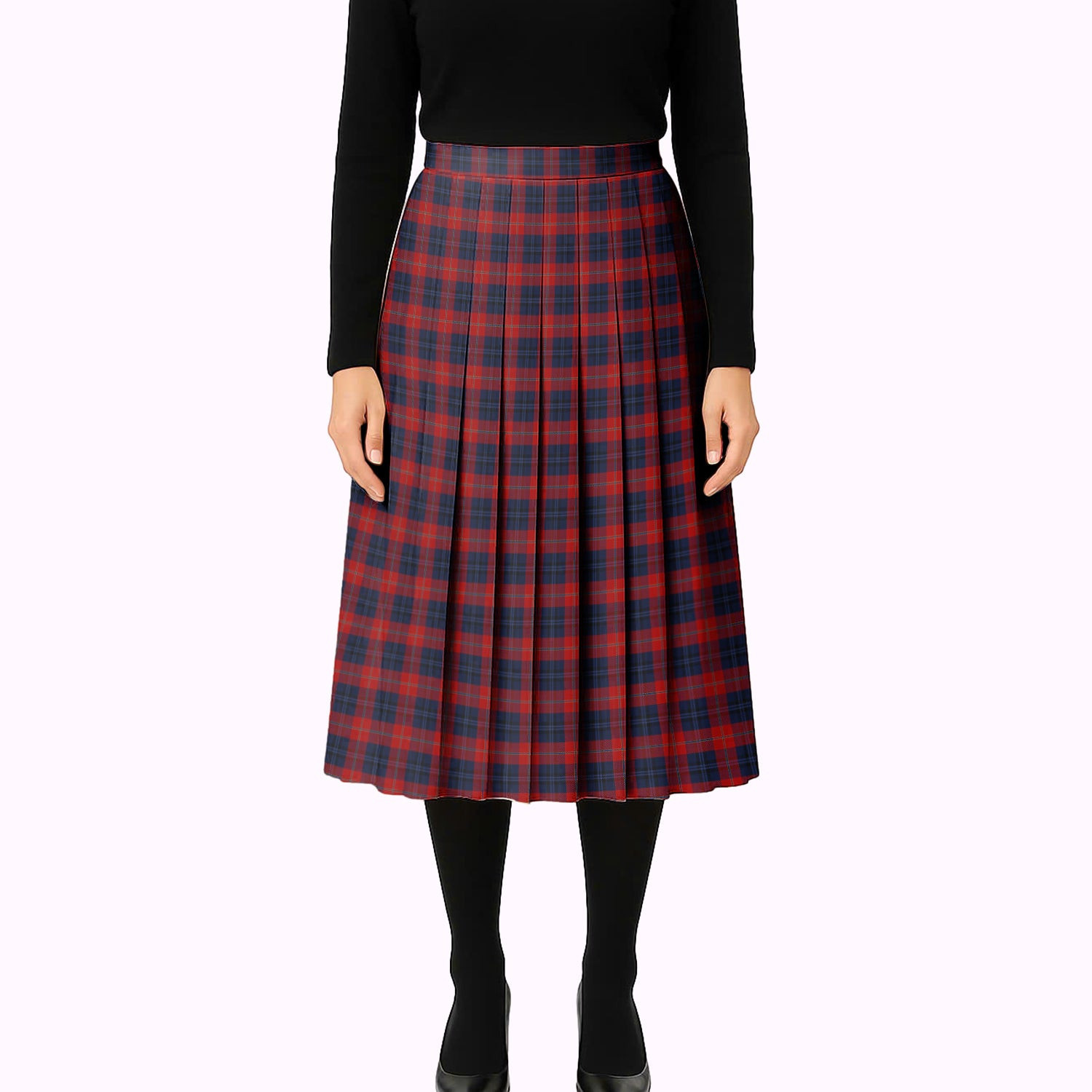 ScotsTee Shop Scottish McKnight Dress Tartan Pleated Midi Skirt