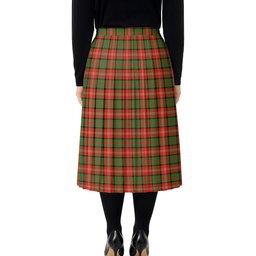ScotsTee Shop Scottish Nisbet Ancient Tartan Pleated Midi Skirt