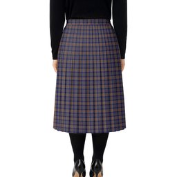 ScotsTee Shop Scottish Ruxton Dress Tartan Pleated Midi Skirt