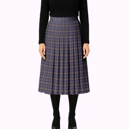 ScotsTee Shop Scottish Ruxton Dress Tartan Pleated Midi Skirt