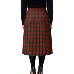 ScotsTee Shop Scottish Stewart of Atholl Tartan Pleated Midi Skirt