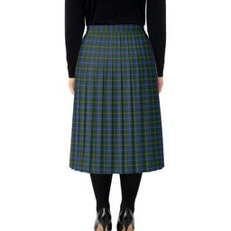 ScotsTee Shop Scottish Turnbull Hunting Tartan Pleated Midi Skirt