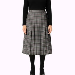 ScotsTee Shop Scottish Thomson Dress Grey Tartan Pleated Midi Skirt