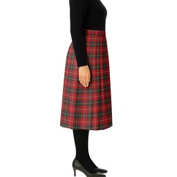 ScotsTee Shop Scottish Orr Senior, Gerald William Tartan Pleated Midi Skirt
