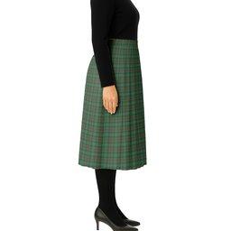 ScotsTee Shop Scottish Ralston USA Tartan Pleated Midi Skirt